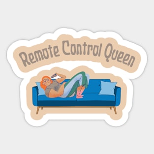 Remote Control Queen, Mothers Day, Funny Gift Sticker